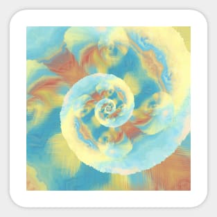 Marble Abstract Yellow Swirl Sticker